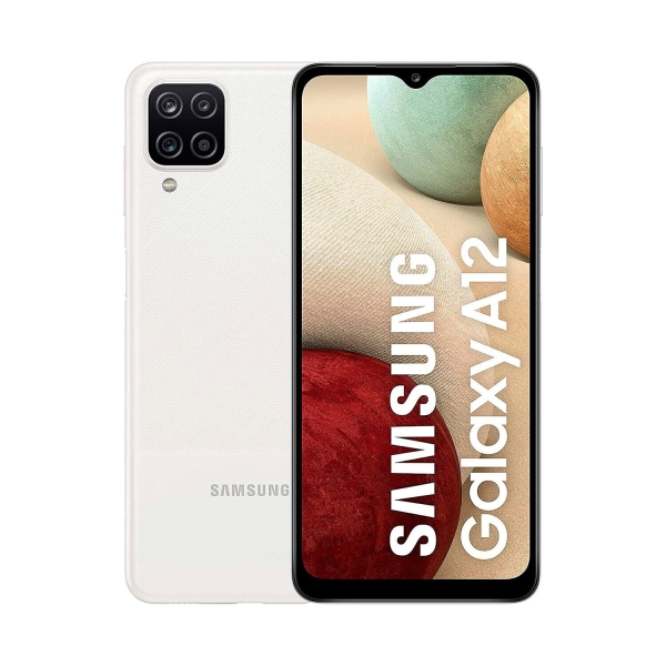 Samsung Galaxy A12 Dual SIM Smartphone 64GB Weiß White – Gut