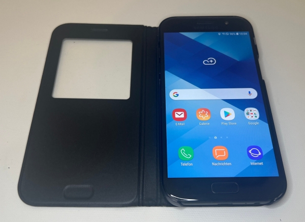 Samsung Galaxy A5 (2017) SM-A520F 32GB Smartphone Black EXZELLENT mit Ledercase