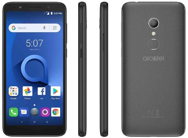 Alcatel 1X (5059Y) schwarz 16GB EE Netzwerk Android 8.1 Smartphone Grade-B #536