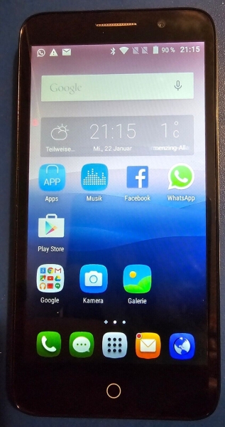 Smartphone ALCATEL onetouch 5015D, silver Pop3, 5.0, wie neu