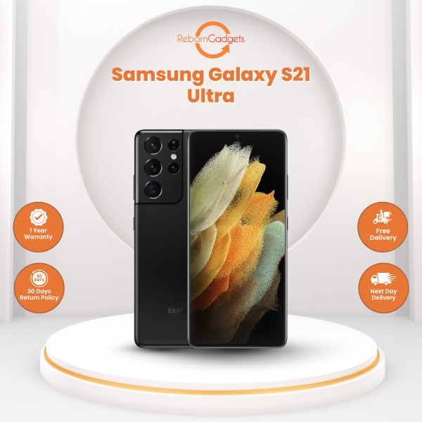 Samsung Galaxy S21 Ultra 5G 128GB entsperrt schwarz Android Smartphone TOP A+