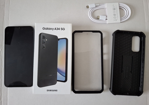 Samsung Galaxy A34 A346 5G Smartphone 256GB 8GB RAM awesome graphite LTE + Extra