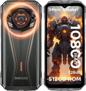 Doogee S Punk Pro Rugged Smartphone, 20GB+512GB Rugged Phone Android 14, 6,6″