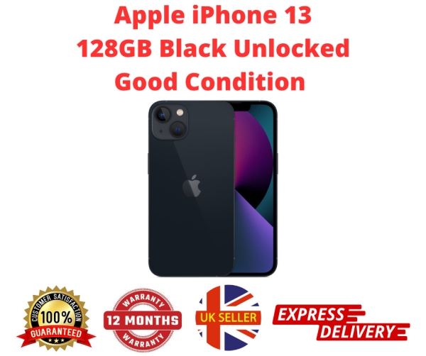 Apple iPhone 13 128GB 5G Mitternacht entsperrt Smartphone GUTER ZUSTAND