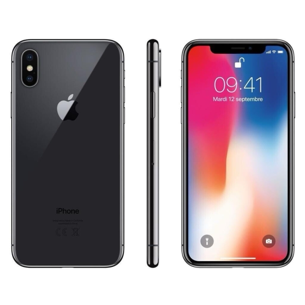Neu verpackt Apple grau iPhone X 64GB entsperrt Smartphone 100% Batteriezustand A+++