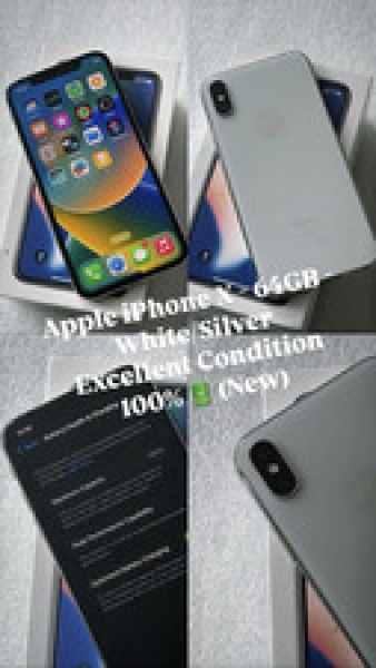 Apple iPhone X – 64GB – Silber (Entsperrt) A1901 (GSM) – Top Zustand