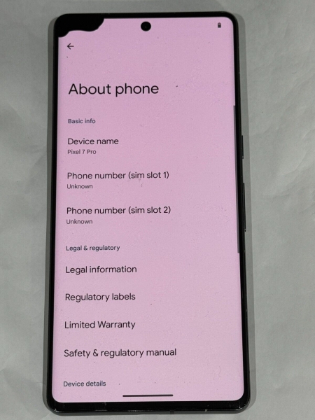Google Pixel 7 Pro – 128 GB – Smartphone schwarz (entsperrt) – Punkte