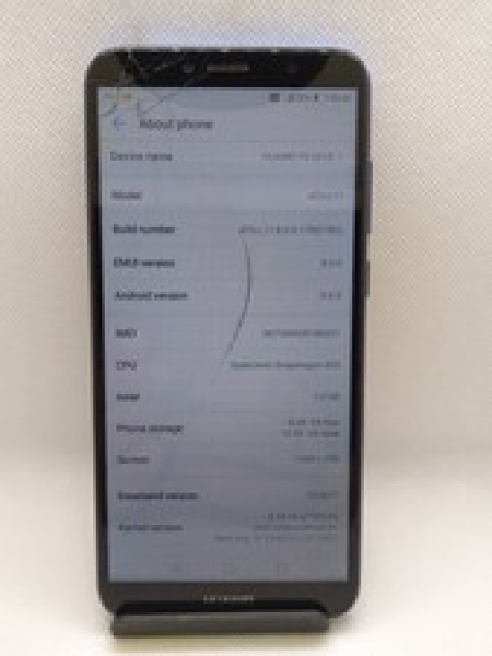 Huawei Y6 blau entsperrt Android Smartphone gesprungenes Display 2GB RAM funktioniert