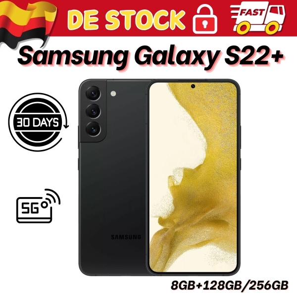 Neu Samsung Galaxy S22+ Plus (5G) SM-S906U 128/256GB Smartphone Handys DE STOCK