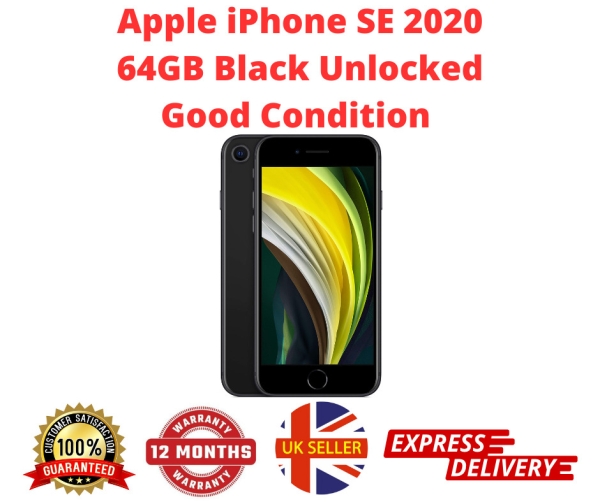 Apple iPhone SE 2020 2. Gen schwarz 64GB ENTSPERRT Smartphone 1 Jahr Garantie
