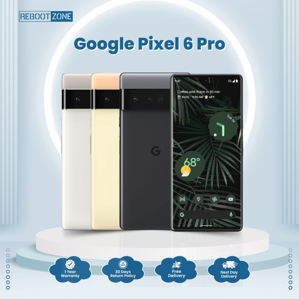 Google Pixel 6 Pro 128GB entsperrt Stormy Black Android Smartphone – A+ Graded