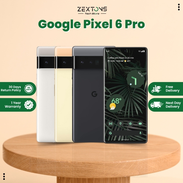 Google Pixel 6 Pro 128GB entsperrt Stormy Black Android Smartphone – Hervorragend A+