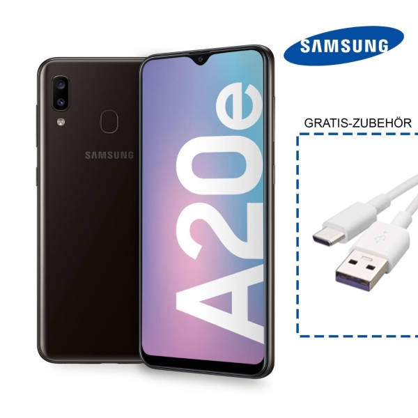 Samsung Galaxy A20e 2 GB / 32 GB 4G (LTE) Smartphone Schwarz Dual SIM Sehr Gut