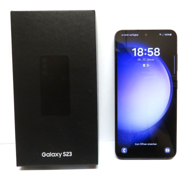 Samsung Galaxy S23 Smartphone 8 GB | 256 GB | Dual-SIM | Phantom Black, wie NEU!