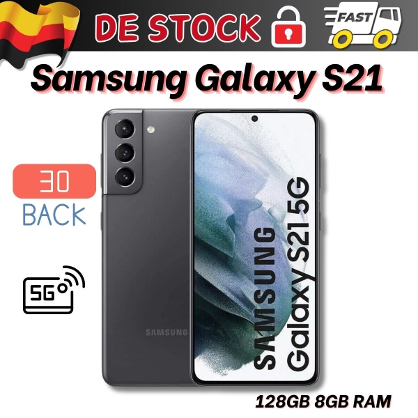 Samsung Galaxy S21 (5G) SM-G991U 256GB/128GB Smartphone Handys Ohne Vertrag Grau