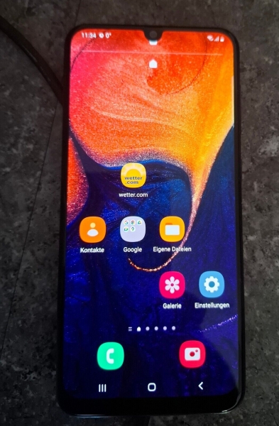 Samsung Galaxy A50 Smartphone schwarz gebraucht, 128 GB