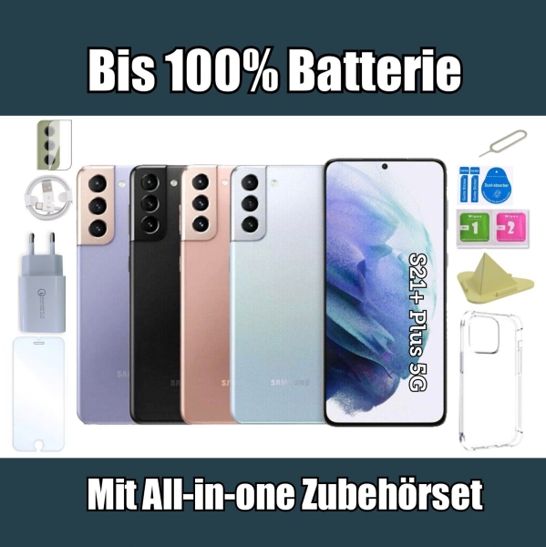 Samsung Galaxy S21+ Plus 5G – 128 256 GB – Smartphone – Silber, Violett, Schwarz