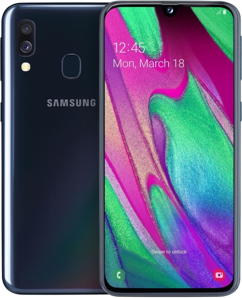 SAMSUNG Galaxy A40 64GB Schwarz – Hervorragend – Smartphone