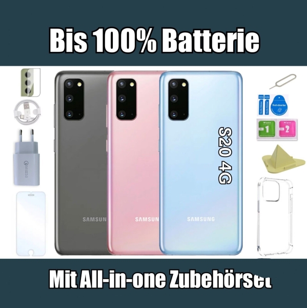 Samsung Galaxy S20 – 128 GB – Grau Blau Pink Weiß – Dual SIM 4G Smartphone