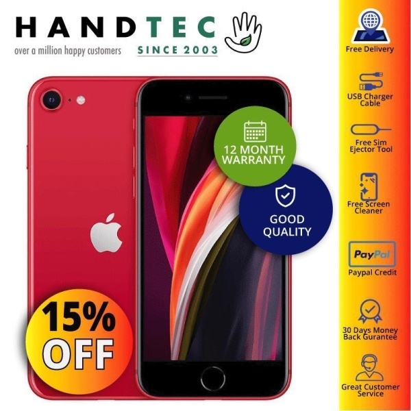 Apple iPhone SE (2020) 64 GB entsperrt Smartphone rot – EXTRA 10 % RABATT – GUT B+