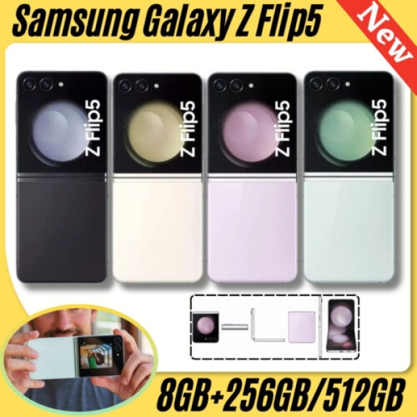 Neu Samsung Galaxy Z Flip5 (5G) SM-F731U 256GB/512GB Smartphone Handys Unlocked