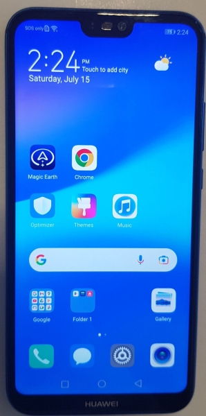 Huawei P20 Lite 64GB blau 4GB RAM entsperrt Avarage Zustand – siehe Fotos