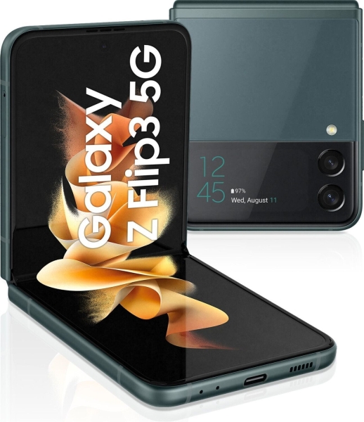SAMSUNG Galaxy Z Flip3 5G 128GB Grün – Hervorragend – Smartphone