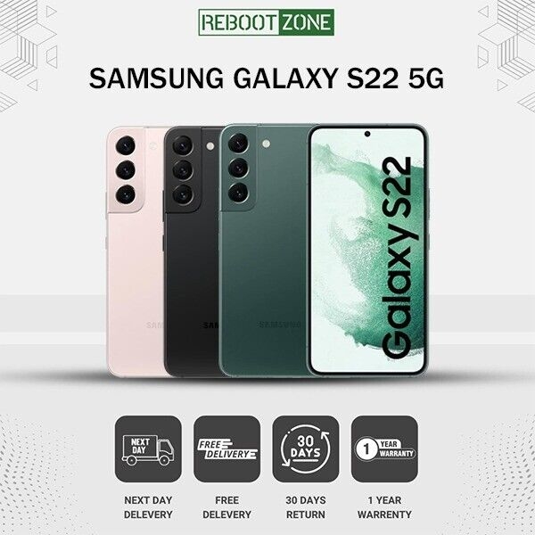 Samsung Galaxy S22 5G 128/256GB entsperrt Smartphone makellos A+ – RE-VERSIEGELTE BOX