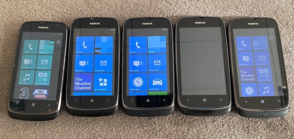 RESTPOSTEN x5 Nokia Lumia 610 RM-835 Smartphones (entsperrt) voll funktionsfähig
