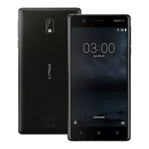 Nokia 3 TA-1020 schwarz 16GB 5,0″ 8MP 2GB RAM Android Smartphone Grade-A GUT #233