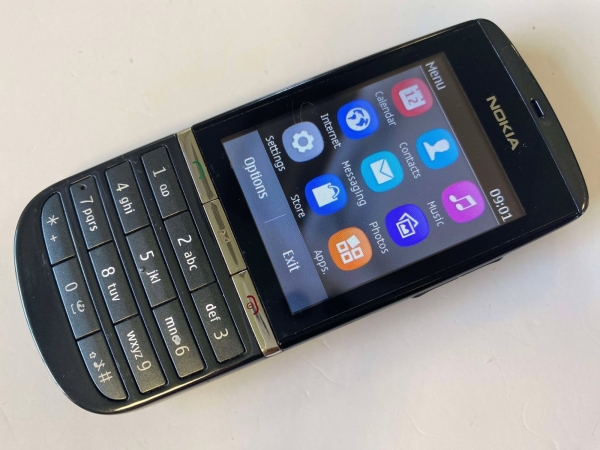 Nokia Asha 300 Graphite (entsperrt) Smartphone Handy – voll funktionsfähig & getestet