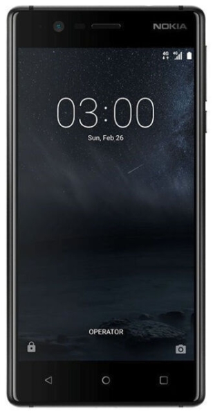 Nokia 3 Dual SIM Schwarz 16 GB Smartphone Ohne Simlock Refurbished Hervorragend