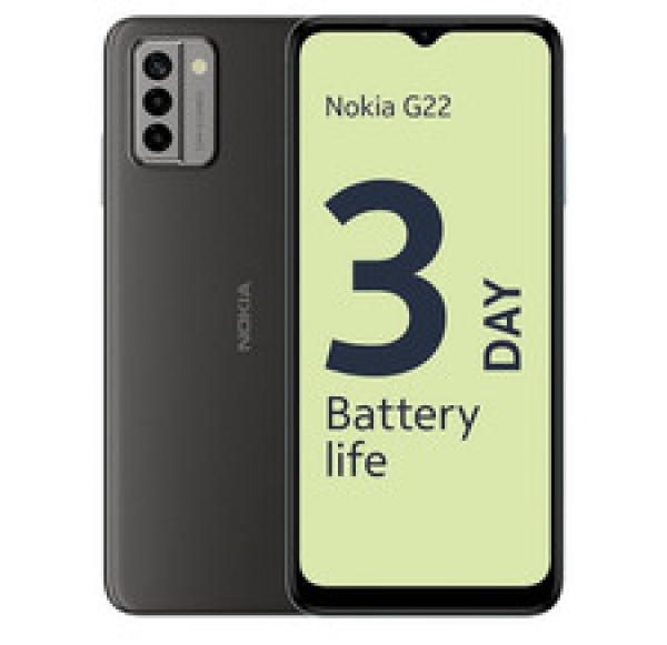Nokia G22 4G 64/4GB Dual-SIM blau entsperrt Smartphone – meteorgrau – BRANDNEU