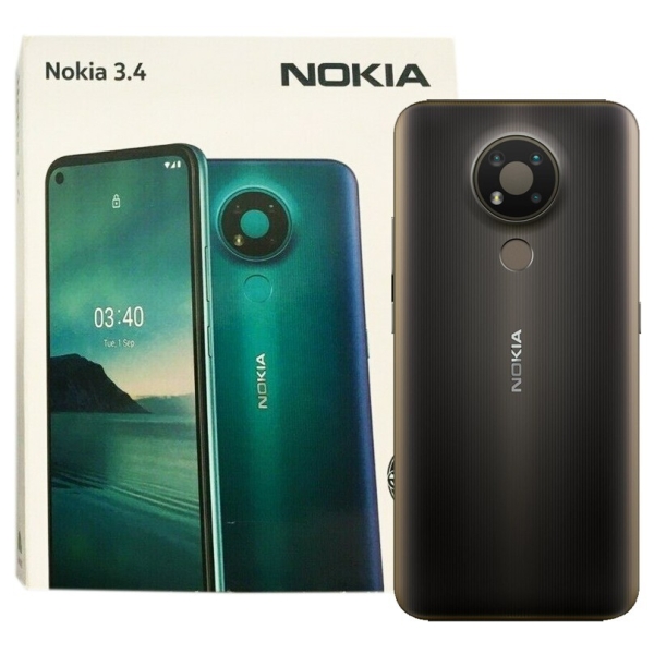 Nokia 3.4 4G (Charcoal Black) 32GB + 2GB RAM Dual SIM 6,39″ Smartphone