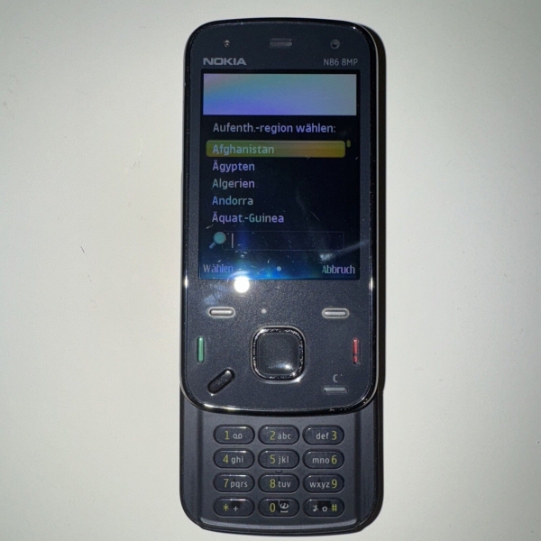Original Vintage Nokia N86 8MP Schwarz Entsperrt Smartphone Handy Mit Netzteil