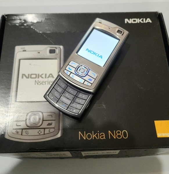 Vintage Nokia N80 – Smooth Stainless Smartphone seltener verpackter Zustand