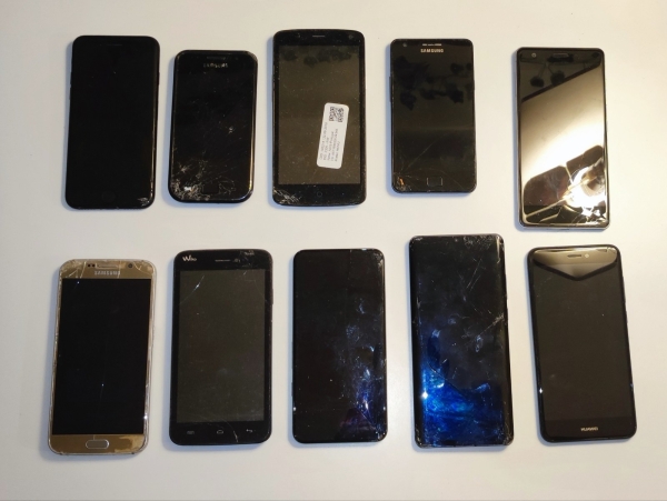 Restposten 10x Smartphones iPhone, Huawei, Pixel, Samsung, Wiko, ZTE – Smashed