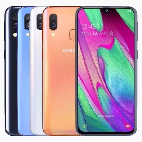 Samsung Galaxy A40 64GB schwarz blau 16MP Kamera entsperrt Android Smartphone
