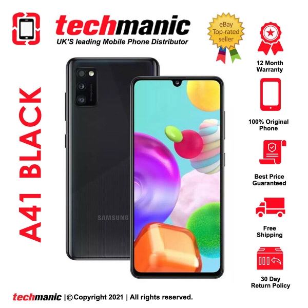 Samsung Galaxy A41 (Dual SIM) SM-A415F/DS – 64 GB – Smartphone schwarz (entsperrt)