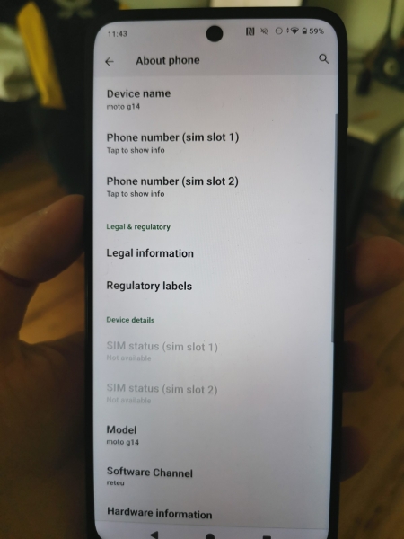 Motorola Moto G14 128 GB Steel Grey Dual SIM Smartphone Handy