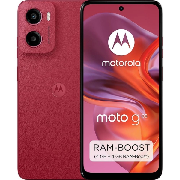Motorola moto g05 Smartphone 64 GB 16.9 cm (6.67 Zoll) Rot Android™ 15 Dual-SIM