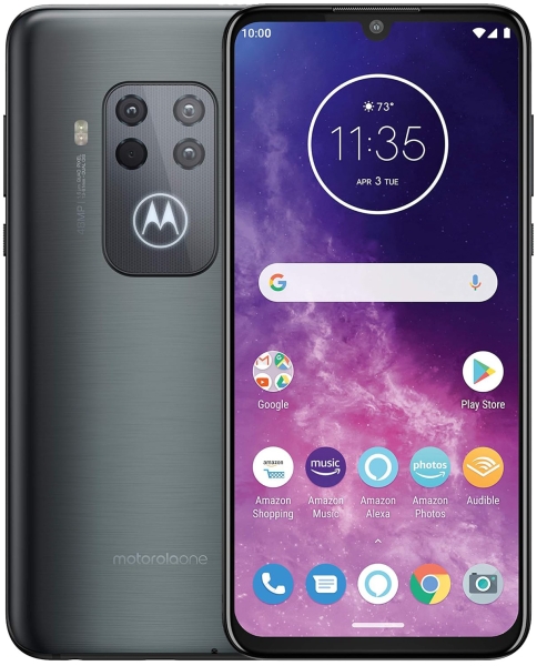 Motorola One Zoom 128 GB grau Smartphone Handy Ohne Vertrag Mobile Android