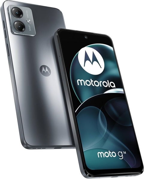 Motorola Smartphones Moto g14 (6,5″ Full HD+ Display, 50MP Kamera, Steel Grey