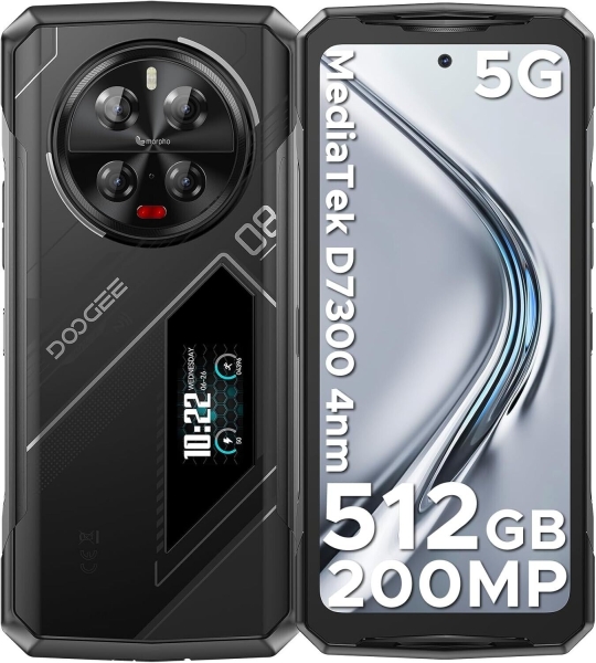 Doogee V40 Pro Rugged Smartphone 5G, 4nm Dimensity 7300 36GB+512GB