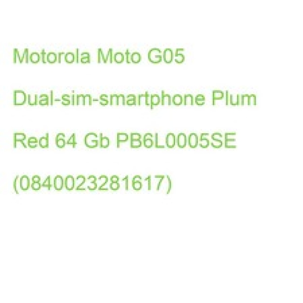 Motorola Moto G05 Dual-sim-smartphone Plum Red 64 Gb PB6L0005SE (0840023281617)