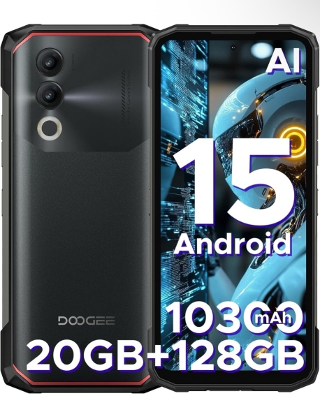 DOOGEE Blade 20 AI Rugged Smartphone – 10300 mAh Handy – 128gb – 4G Dual Sim