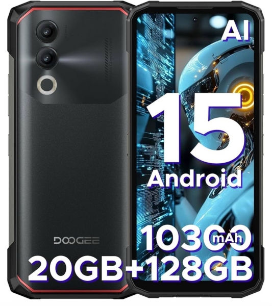 DOOGEE Blade 20 AI Rugged Smartphone – 10300 mAh Handy – 128gb – 4G Dual Sim