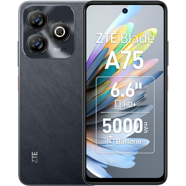 Smartphone ZTE Blade A75 6,6″ UNISOC T606 4 GB RAM 128 GB Schwarz
