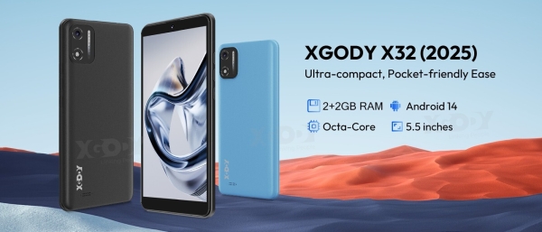 Blue XGODY X32 entsperrt Smartphone | Android 14 | 4GB RAM + 16GB PROMO
