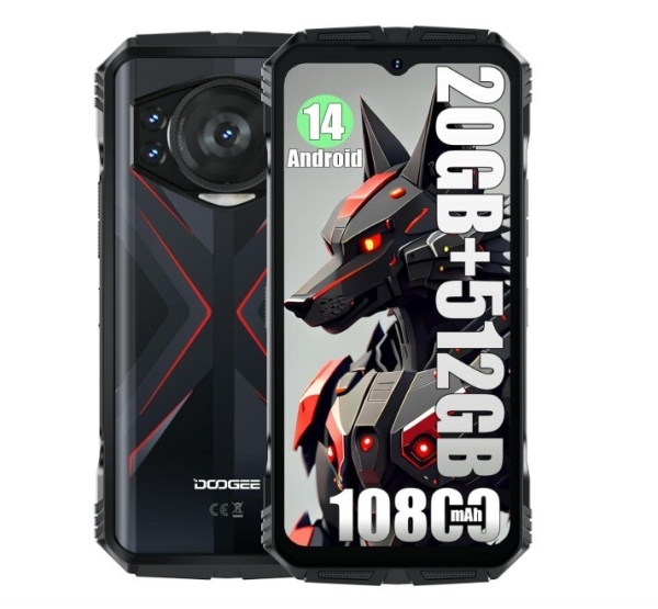 Doogee S118 Rugged Smartphone Android 14, 32GB+512GB 10800mAh 120Hz Rugged Phone